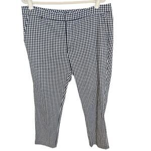 Lauren Ralph Laure Pants Trousers Women 14 Black White Gingham Pants Casual Pant